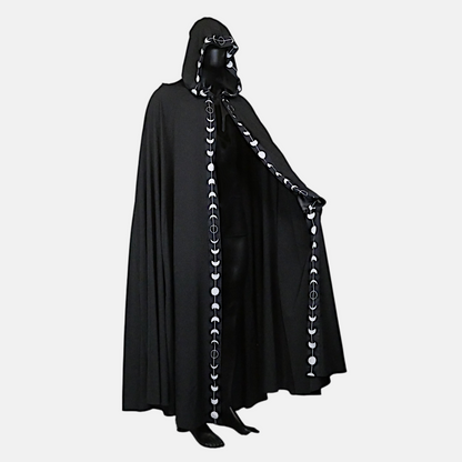 Black Moon Phase Cloak with Hood