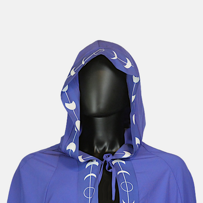 Purple Moon Phase Cloak with Hood