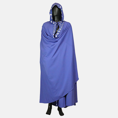 Purple Moon Phase Cloak with Hood