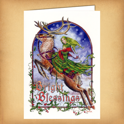 Bright Blessings Yule Card