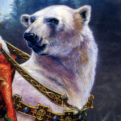 Queen of the Aurora Bears Yule Card