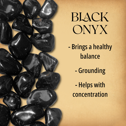 Tumbled Black Onyx Gemstones