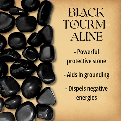 Tumbled Black Tourmaline Gemstones