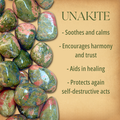 Tumbled Unakite Gemstones