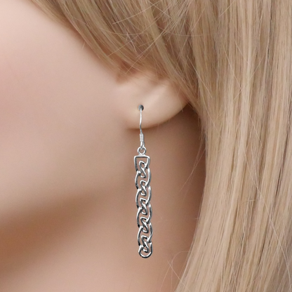 Silver Celtic Braid Earrings