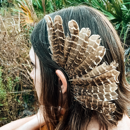 Natural Feather Ear Wrap