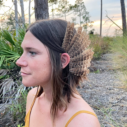 Natural Feather Ear Wrap