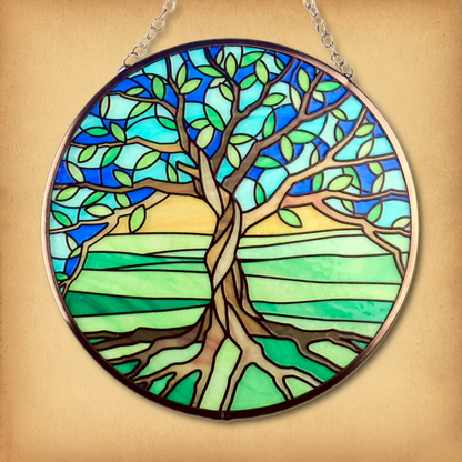 Tree of Life Glass Suncatcher