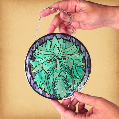 Greenman Glass Suncatcher