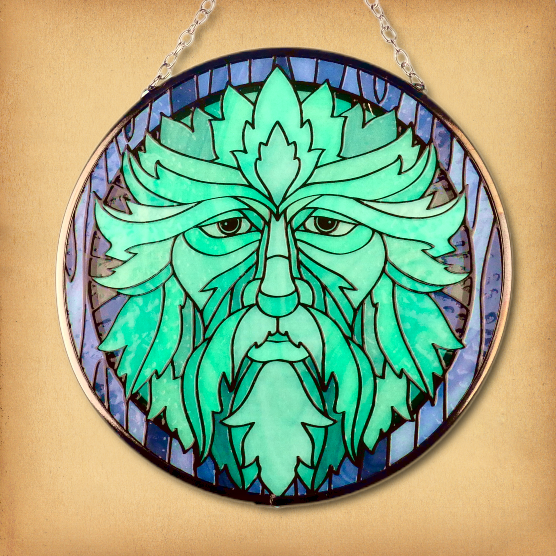 Greenman Glass Suncatcher