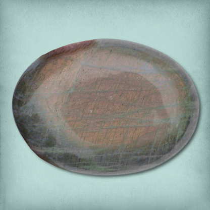 Copper Flash Labradorite Palm Stone