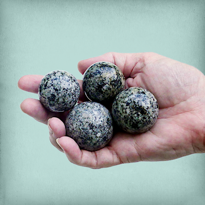 Polished Gray Speckled Granite Sphere