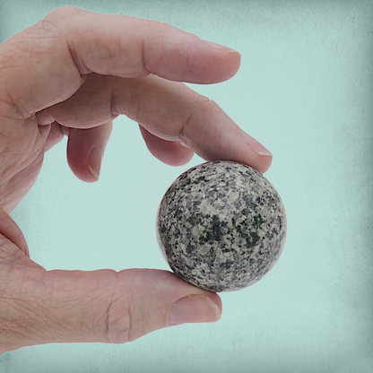 Polished Gray Speckled Granite Sphere