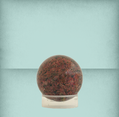 Polished Rosy Grey Granite Sphere