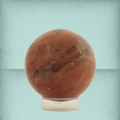 Polished Peachy Pink Mystery Stone Sphere