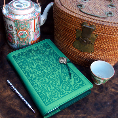 Celtic Diamond Leather Journal