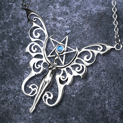 Silver Faerie Pentacle Necklace