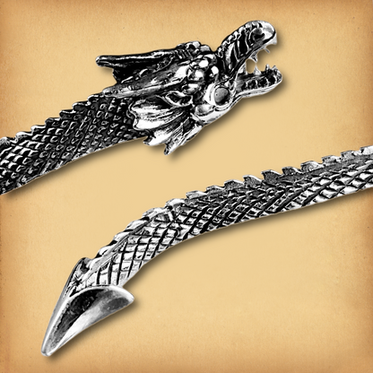 Silver Legendary Dragon Necklace