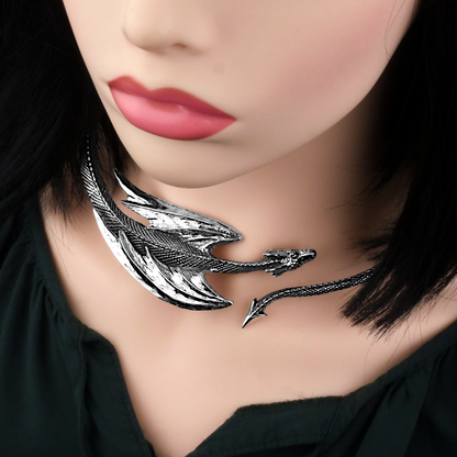 Silver Legendary Dragon Necklace