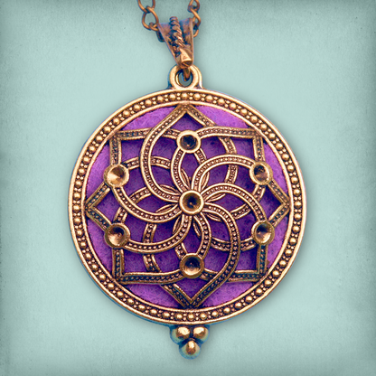 Spiral Star Aromatherapy Locket - Bronze Tone