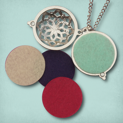 Spiral Star Aromatherapy Locket - Silver Tone