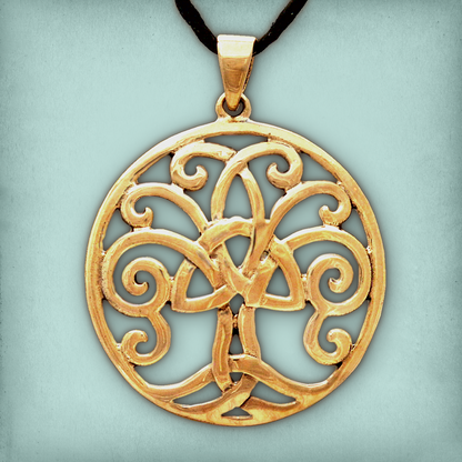 Bronze Triquetra Tree Pendant