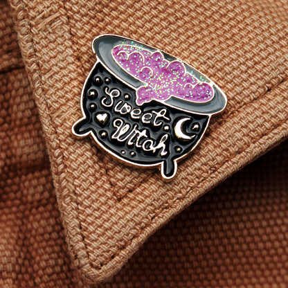 "Sweet Witch" Cauldron Enamel Pin