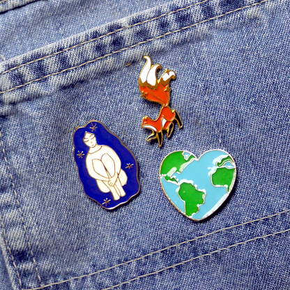 Kitsune Enamel Pin