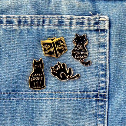 "Please Adopt" Enamel Pin