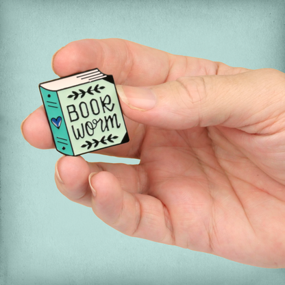 "Book Worm" Enamel Pin