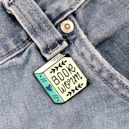 "Book Worm" Enamel Pin