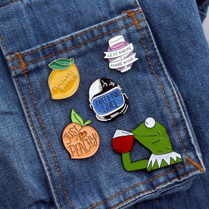 Tea Drinking Kermit Enamel Pin