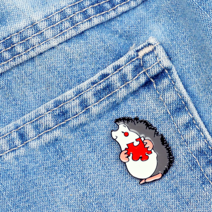 Hedgehog Puzzle Enamel Pin