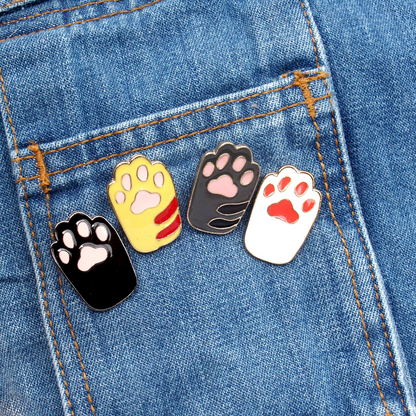 Ginger Cat's Paw Enamel Pin