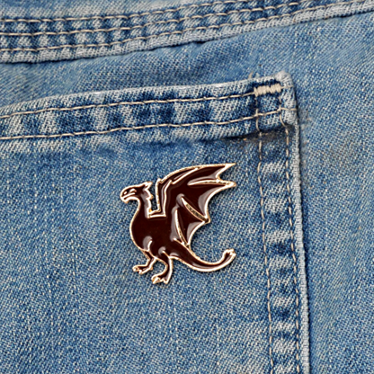 Brown Dragon Enamel Pin