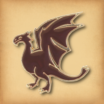 Brown Dragon Enamel Pin