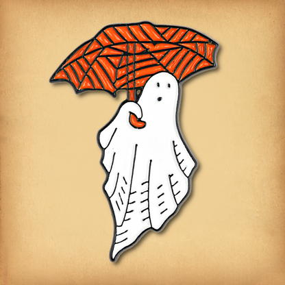 Parasol Ghost Enamel Pin