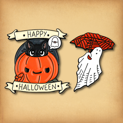 Halloween Cat Enamel Pin