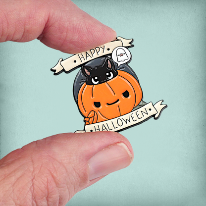 Halloween Cat Enamel Pin