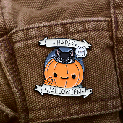 Halloween Cat Enamel Pin