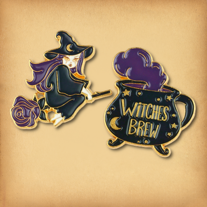 Witches Brew Cauldron Enamel Pin