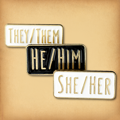 He/Him Pronouns Enamel Pin