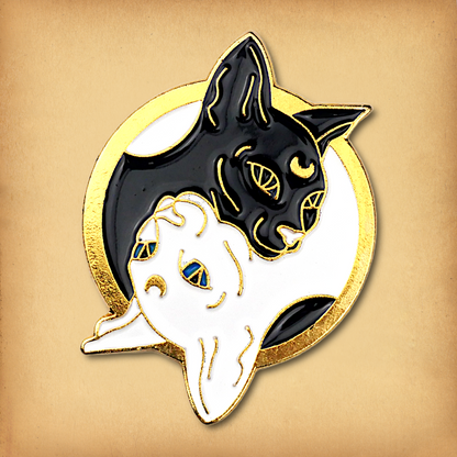 Yin/Yang Cats Enamel Pin