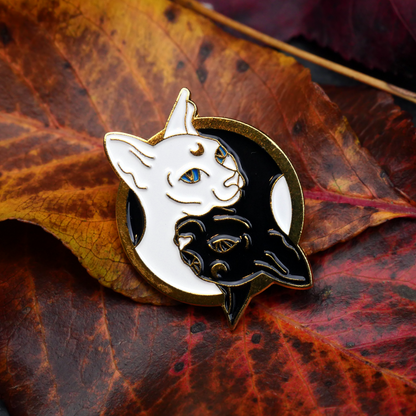 Yin/Yang Cats Enamel Pin