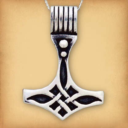 Silver Celtic Thor's Hammer Pendant