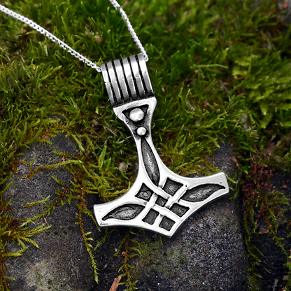 Silver Celtic Thor's Hammer Pendant