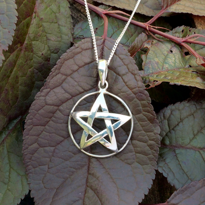 Silver Domed Pentacle Pendant