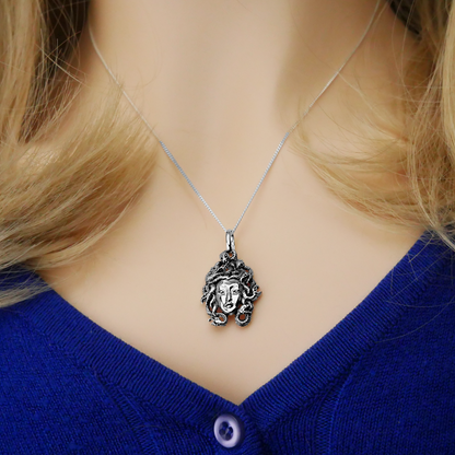 Silver Medusa Pendant