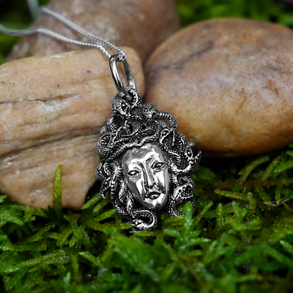 Silver Medusa Pendant