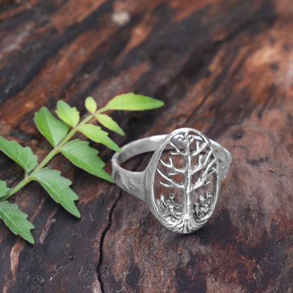 Silver Tree of Life Ring